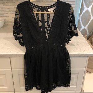 Only worn 1x black lace romper